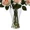 18" Blooming Light Pink Roses in Decorative Vase